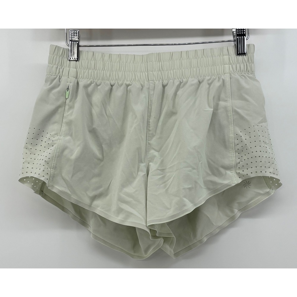 Athleta Hustle 3 Shorts Women XS Pastel Green Gym Running Athletic 3" Inseam